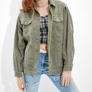 American Eagle Green Corduroy Jacket